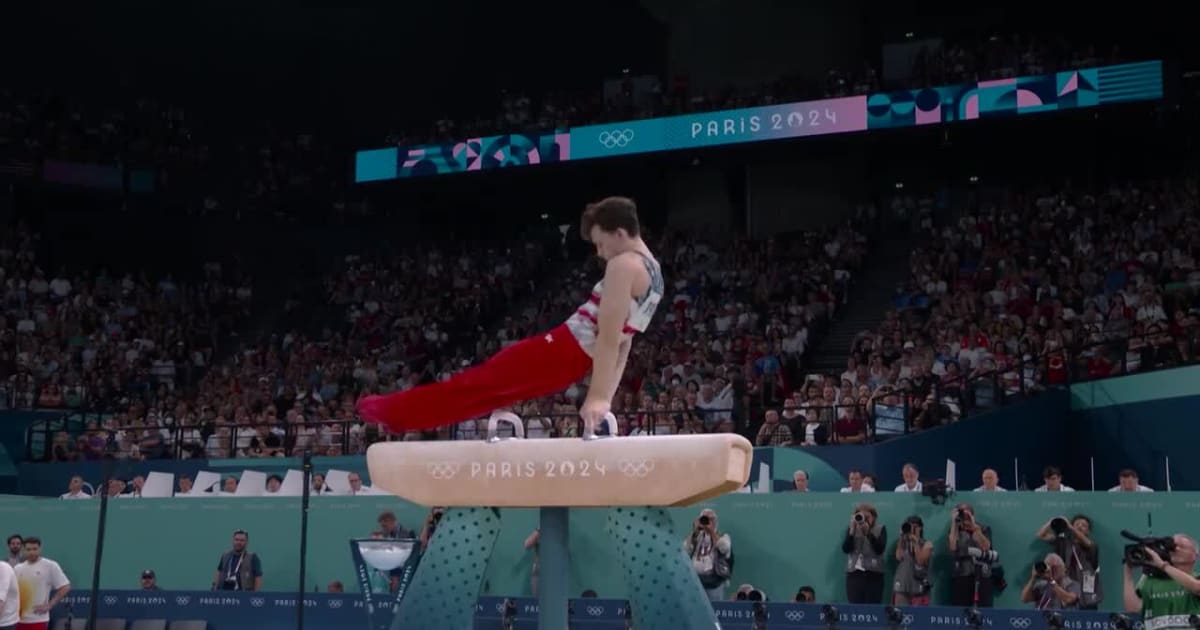 Team USA Stephen Nedoroscik Performs His Pommel Horse Routine During